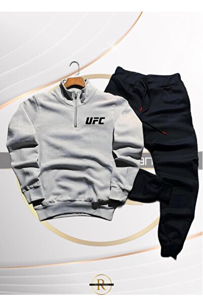 Risil-Nu Company Новий сезон бавовняний світшот з принтом UFC та штани для тренування з двома сильними елементами.