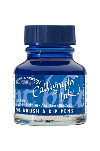 Adel Winsor & Newton Kaligrafi Mürekkebi, 30ml - Light Blue 350