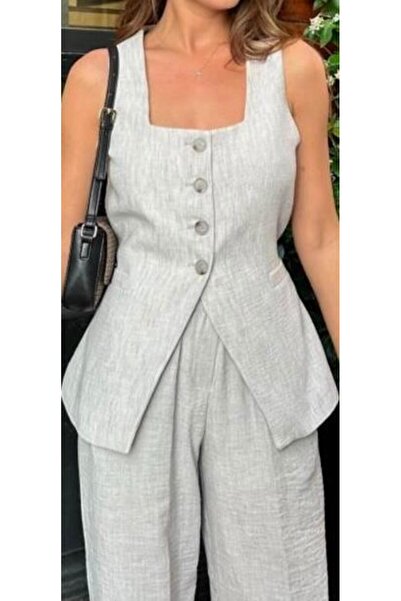 Cardella Lenjerie guler pătrat Hijab Pantaloni Vestă Set de două - Compatibil