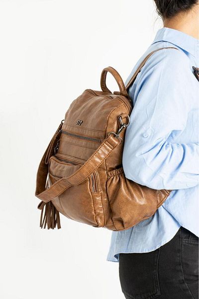 Baginn Y.S.Δερμάτινο γυναικείο σακίδιο πλάτης Μαλακό συνθετικό δέρμα Λειτουργική χρήση ώμου και σακίδιο πλάτης Vegan 35*25