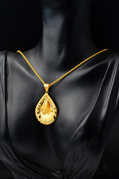 Bilezikci 22 Ayar Altın Damla Tuğralı Kolye