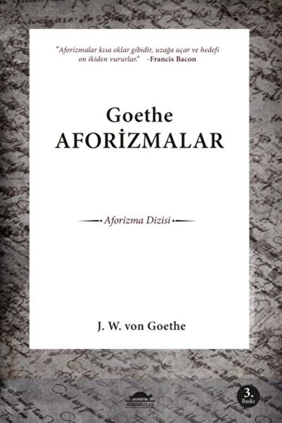 Maya Kitap Goethe Aforizmalar