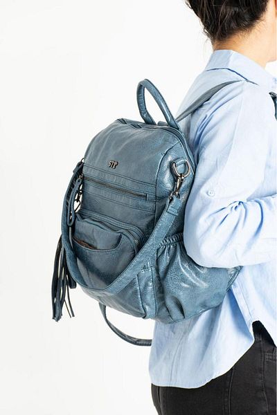 Baginn Rucsac Y.S.Leather pentru femei, moale, imitație de piele, utilizare funcțională, umăr și rucsac Vegan 35*25