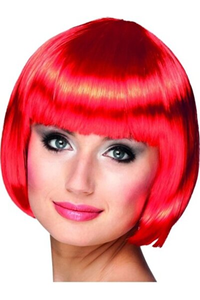 NW NessiWorld Nessiworld Red Color Party Wig Blunt Hair