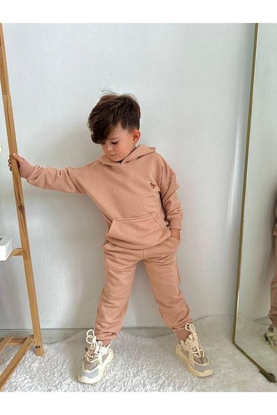 yumikids Nude Tracksuit Set
