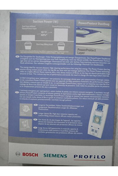 SÜPYE Σακούλα σκόνης για ηλεκτρική σκούπα Bosch Siemens G All Power Lux Boxed (Το κουτί περιέχει 4 τεμάχια)