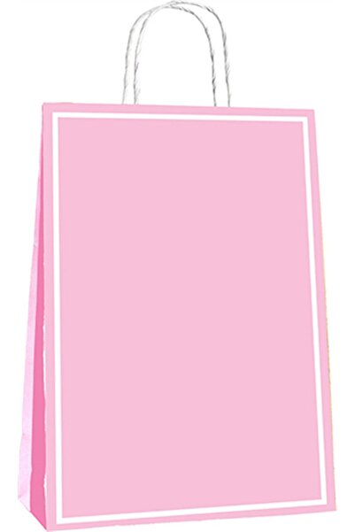 Kika Çanta Kraft 25x31x12 Makaron Pembe