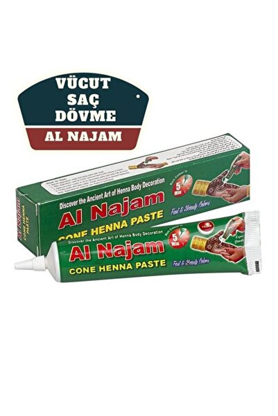 Genel Markalar 4 ADET Al Najam Kırmızı Vücut Saç Dövme Hint Kınası 716386 Top...