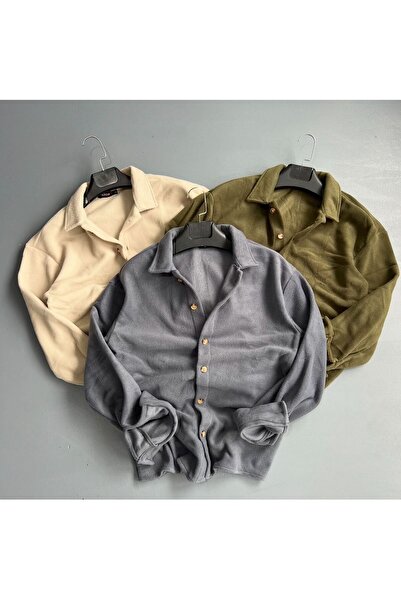 LEYEL Moda Cămașă de iarnă din lână autentică, groasă, respirabilă