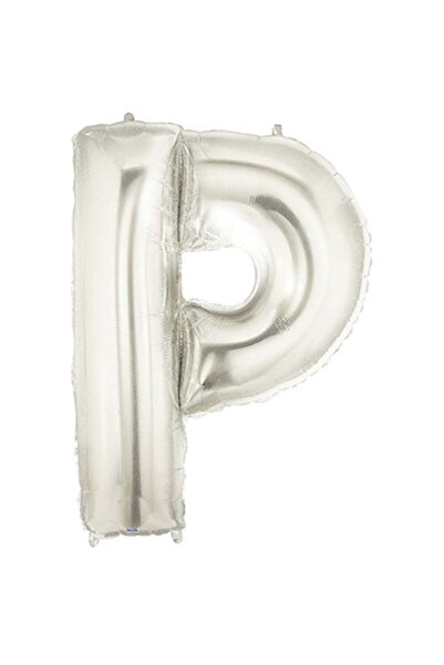 Adana Pasta Malzemeleri Letter P Foil Balloon 35 cm Silver