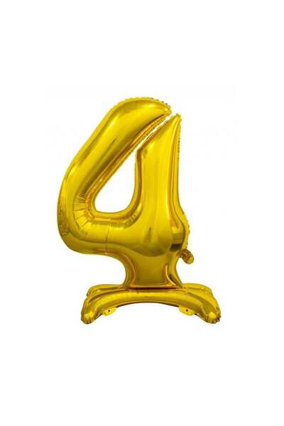 Adana Pasta Malzemeleri 4-Foot Number Foil Balloon Gold 32 Inch