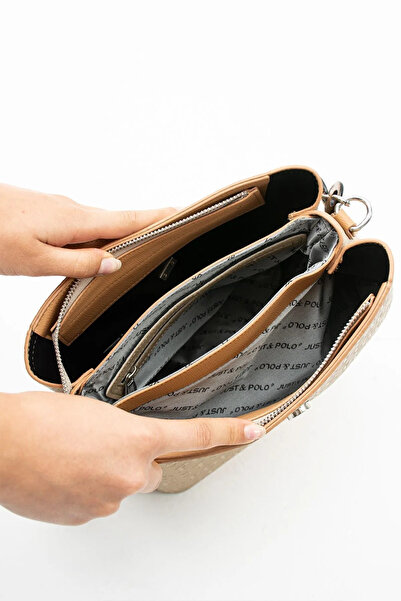Just Polo Sand Tan Women's Hand and Shoulder Bag - Combination 4014Mh