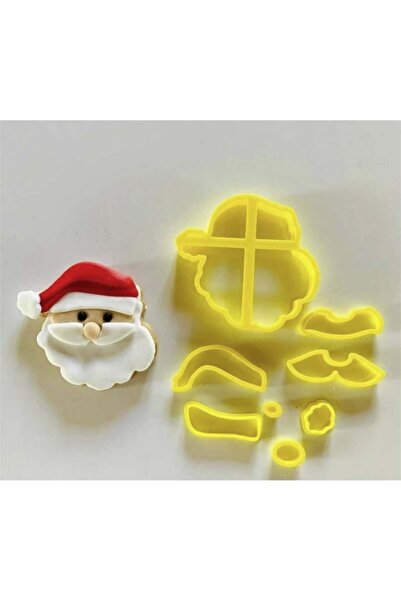 Adana Pasta Malzemeleri مجموعة قوالب تقطيع الكوكيز بتصميم سانتا كلوز لعيد الم...
