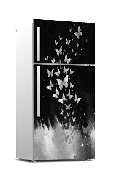 RENKLİ HOBBY Buzdolabı Kapağı Kaplama Sticker - Kapak Folyo Desen Kaplama