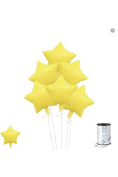 Kalisan بالون أصفر من رقائق النجمة الماكارون