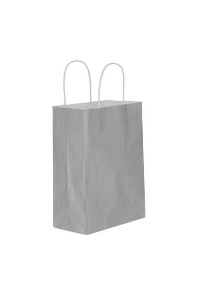 Kika Τσάντα Kraft 18*24 Ασημί Γκρι