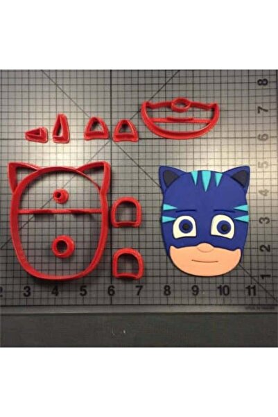 Adana Pasta Malzemeleri PJ MASKS ŞEKER HAMURU KESİCİ KALIP 8 CM KEDİ ÇOCUK
