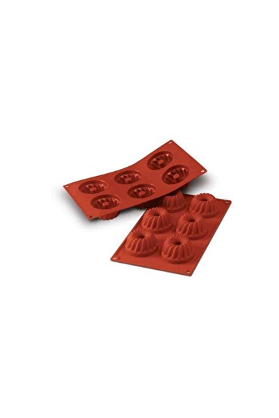 Adana Pasta Malzemeleri BT-020 قالب سيليكون مافن مثقب 6 قطع