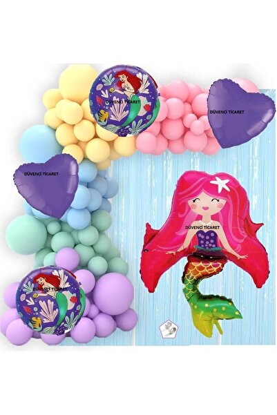 DÜVENCİ TİCARET ΣΕΤ ΑΛΥΣΙΔΑΣ ΜΠΑΛΟΝΙΩΝ ΚΟΡΙΤΣΙΝΑ ΘΑΛΑΣΣΙΝΑ ΜΕ ΦΟΙΛΙΔΕΣ ΚΑΡΔΙΕΣ