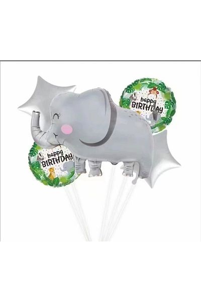 DÜVENCİ TİCARET Balloon Set with Elephant Foil