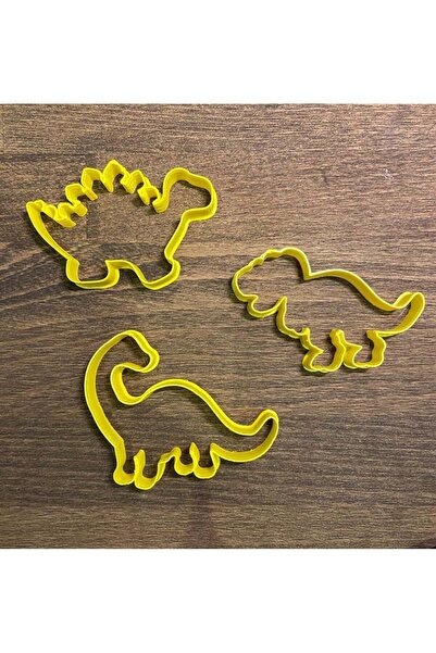 Adana Pasta Malzemeleri مجموعة قوالب وقطاعات الكوكيز على شكل ديناصور مكونة من...