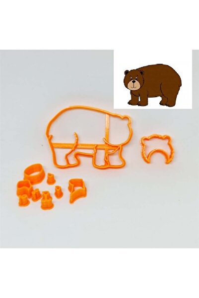 Adana Pasta Malzemeleri Bear Cutter Mold with Details 6 cm