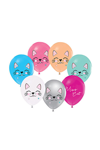 Adana Pasta Malzemeleri Balloon miss cat printed 10 pack