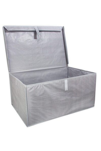 Turkco 5 τεμάχια Grey Mega Box - Θήκη πλυντηρίου πολλαπλών χρήσεων με καπάκι για αποθήκευση και οργάνωση