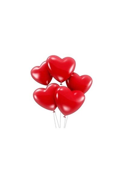 Adana Pasta Malzemeleri 5" red heart balloon 10 pieces