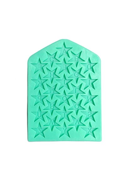 Adana Pasta Malzemeleri BT-1300 نجمة الأبجدية قالب السيليكون 2.5 سم