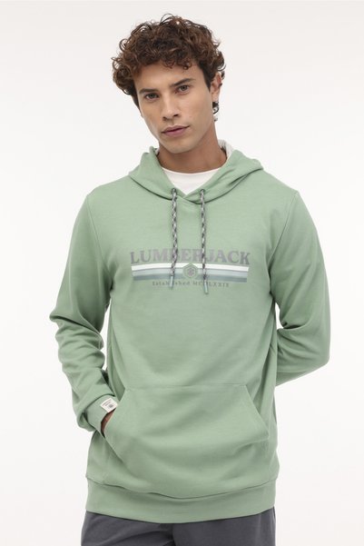 lumberjack ML CONNELL 17URB1008 4PR Koyu Yeşil Erkek Sweatshirt