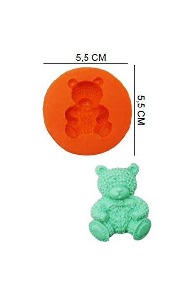 Adana Pasta Malzemeleri HG-082 OTURAN AYICIK SİLİKON KALIP 5.5cm