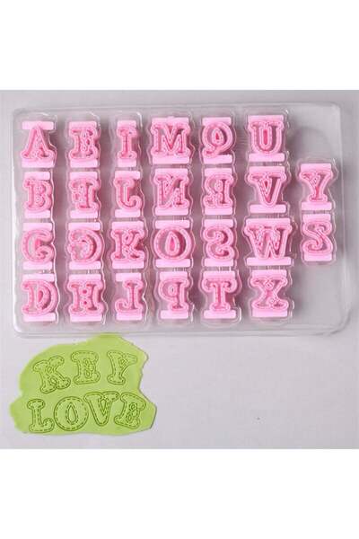 Adana Pasta Malzemeleri Jem Set Dikişli Harf Set 28 Ad Bs-126