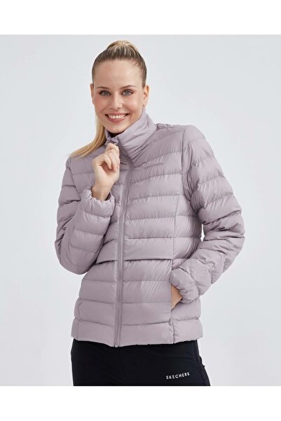 SKECHERS W Outerwear Pop Up Λεπτομερές μαξιλαράκι S231240 Casual γυναικείο παλτό ΡΟΖ