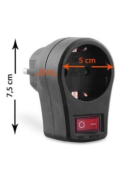 Ars Single Socket with Current Protection Switch