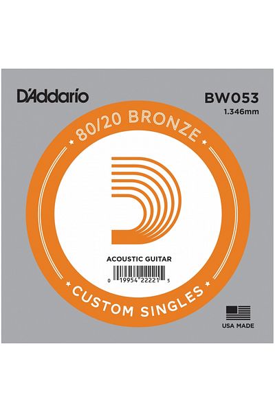Daddario DadDario Bw053 - سلك واحد صوتي، 80/20 خشب برونزي، (Mi)