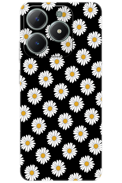 realme C61 (RMX3930) Uyumlu Kılıf Desen Baskılı Silikon Papatya Serisi STK:63...