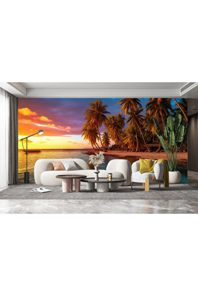 Home deniz ve gün batımı poster duvar kağıdı