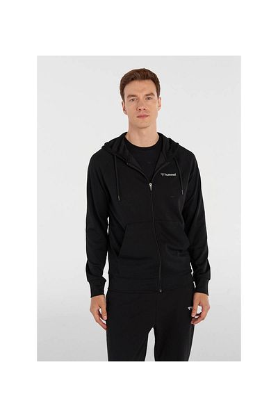 hummel Μαύρο ανδρικό μπουφάν - 922230 -2001 Hml Evon Zip Hoodie
