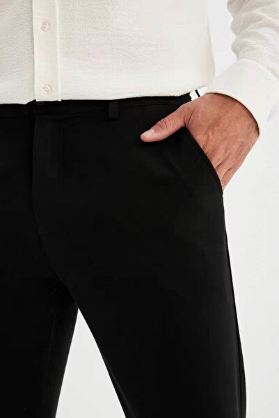 DeFacto Erkek Pantolon Siyah Tailored Fit Düz Paça C7508ax/bk27