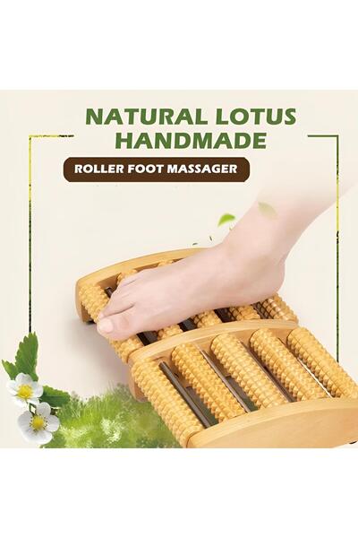 EXENET Natural Wood Foot Massager: Reflexology Massage for Healthy Life, Ener...
