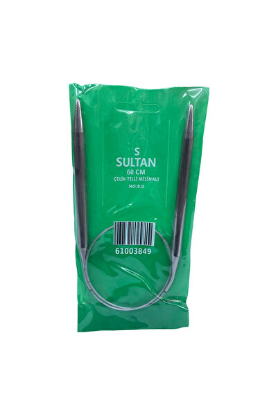 hobimon Sultan 60 cm Misinalı Şiş - 8 mm Örgü Şişi