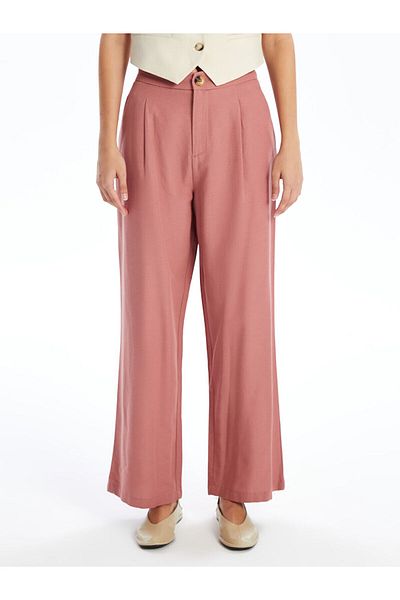 LC Waikiki LCW-Damenhose mit elastischem Bund, geradem, weitem Bein
