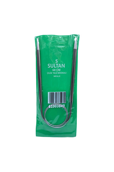 hobimon Sultan 60 cm Misinalı Şiş - 6 mm Örgü Şişi