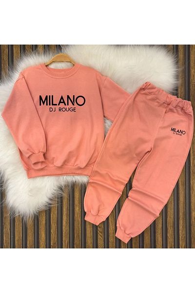 LADİN Milano Printed Πολύχρωμο Σετ Παιδική Φόρμα Oversize