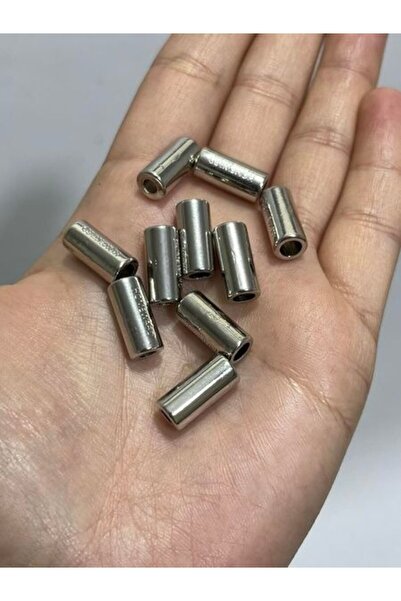 Hasyılmaz Kordon Zamak Bağ Ucu 7mm Gri 10 Adet