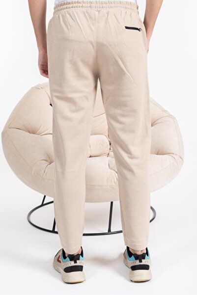 Mutlu City Double Face Fabric - Ανδρικό αθλητικό παντελόνι Comfortable Fit - Cream Color 2880