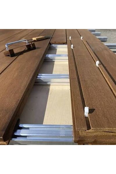 Hasyılmaz Exterpark 500 Pieces Bamboo Wood Tile - with Interconnect Clip