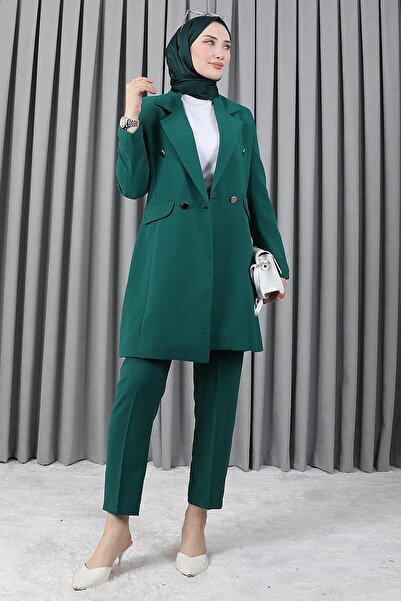 Giza Giyim Blazer Jacket Set Emerald