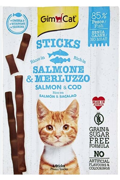 Gimcat Sticks Somon & Atlantik Morina Tahılsız Ödül Çubukları 4'lü 20gr